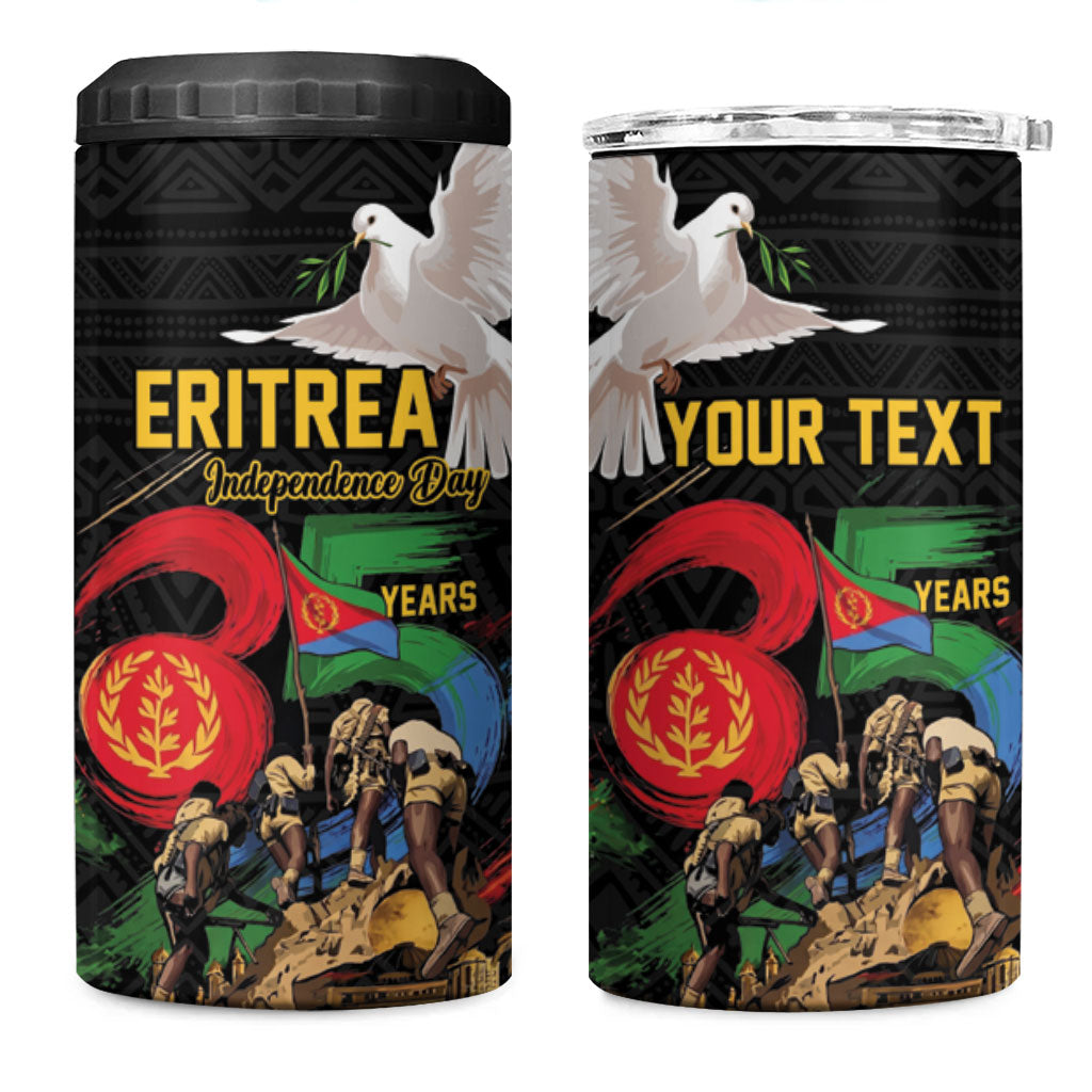 Personalized Eritrea Independence 35 Years 4 in 1 Can Cooler Tumbler Freedom Fighters Heritage