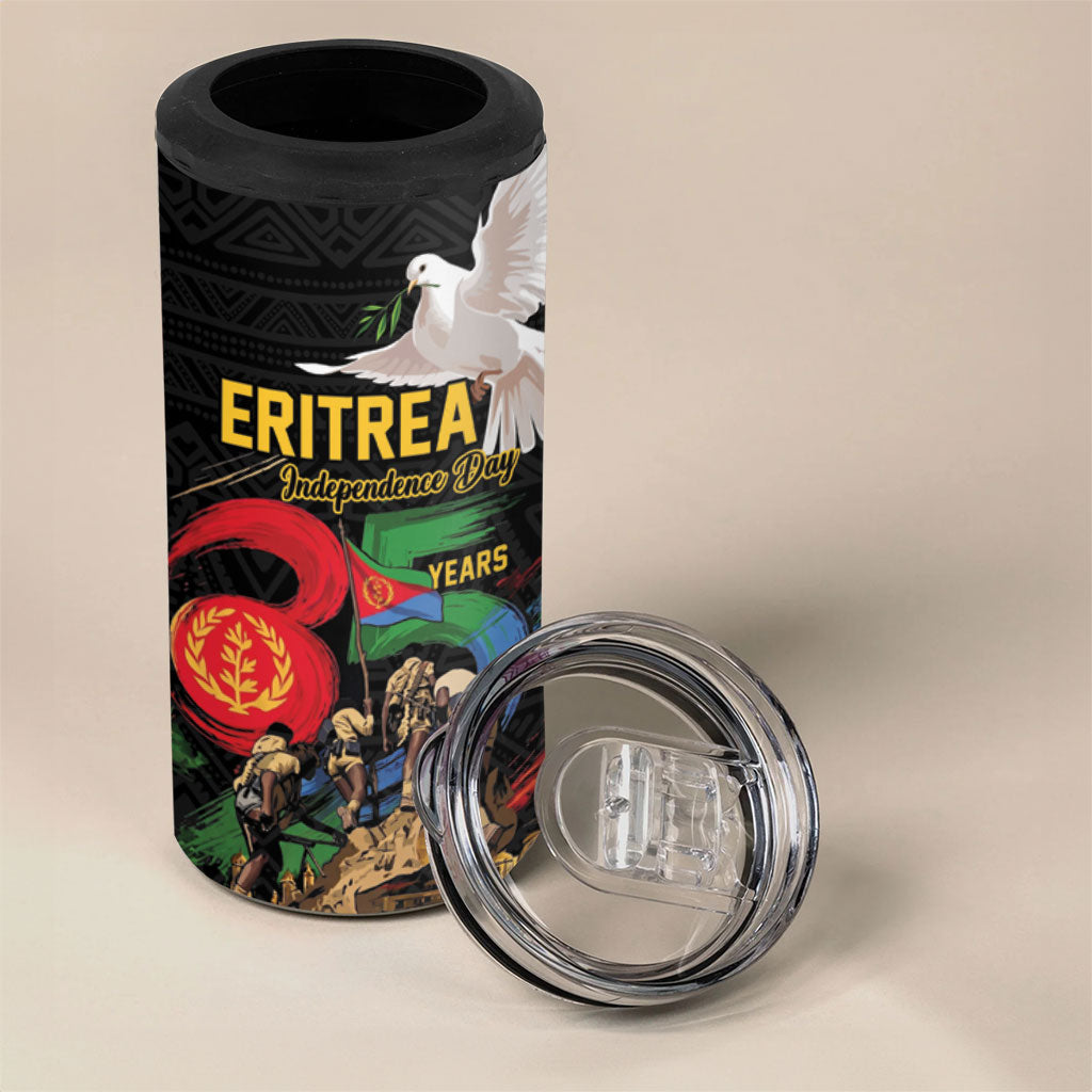 Personalized Eritrea Independence 35 Years 4 in 1 Can Cooler Tumbler Freedom Fighters Heritage