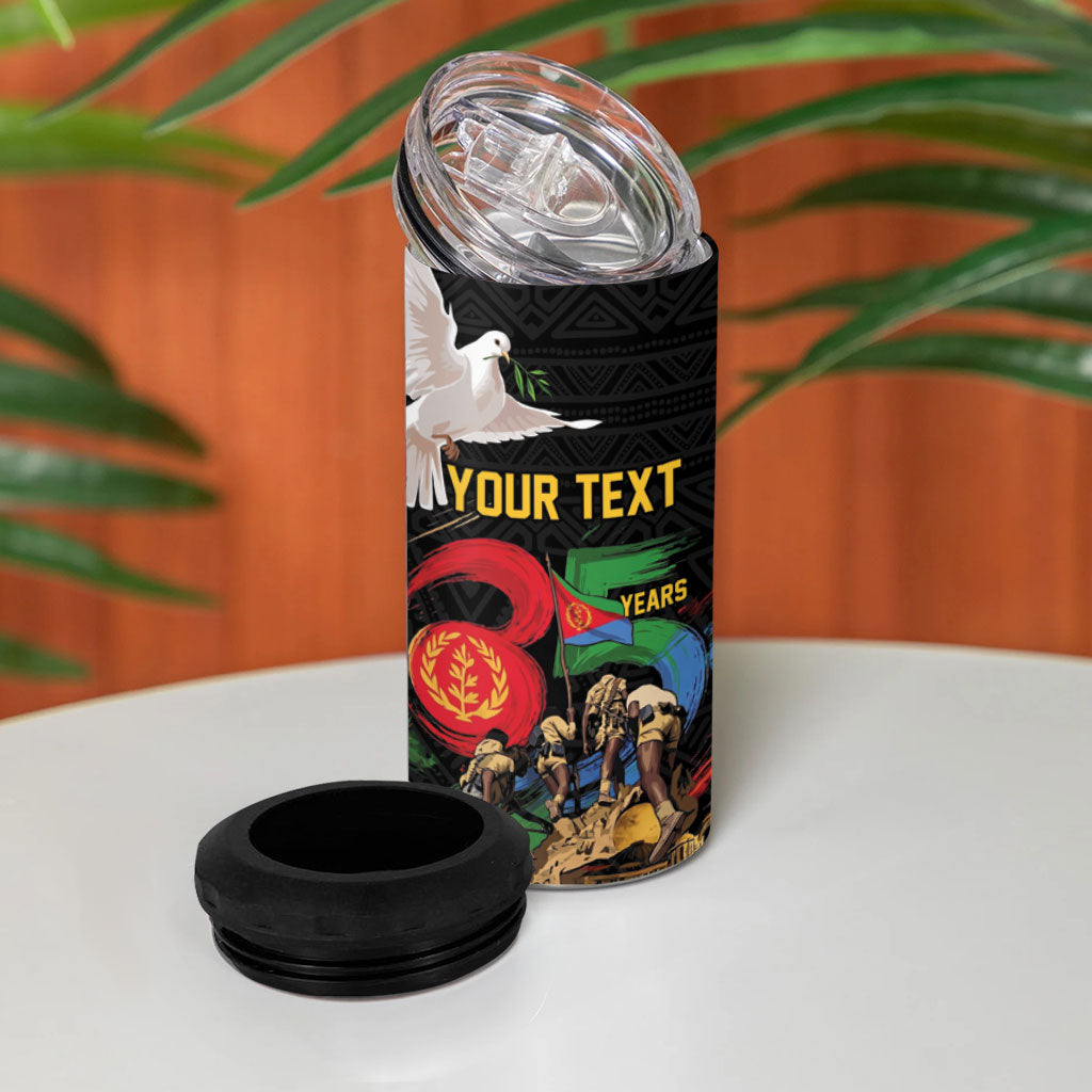Personalized Eritrea Independence 35 Years 4 in 1 Can Cooler Tumbler Freedom Fighters Heritage