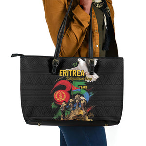 Eritrea Independence 35 Years Leather Tote Bag Freedom Fighters Heritage