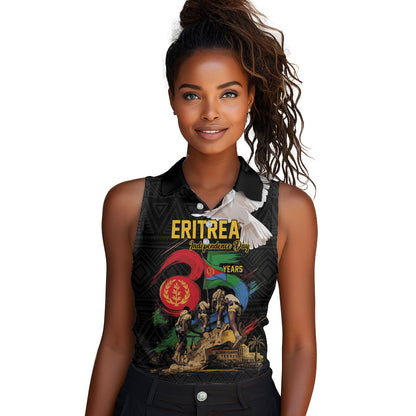 Personalized Eritrea Independence 35 Years Women Sleeveless Polo Shirt Freedom Fighters Heritage
