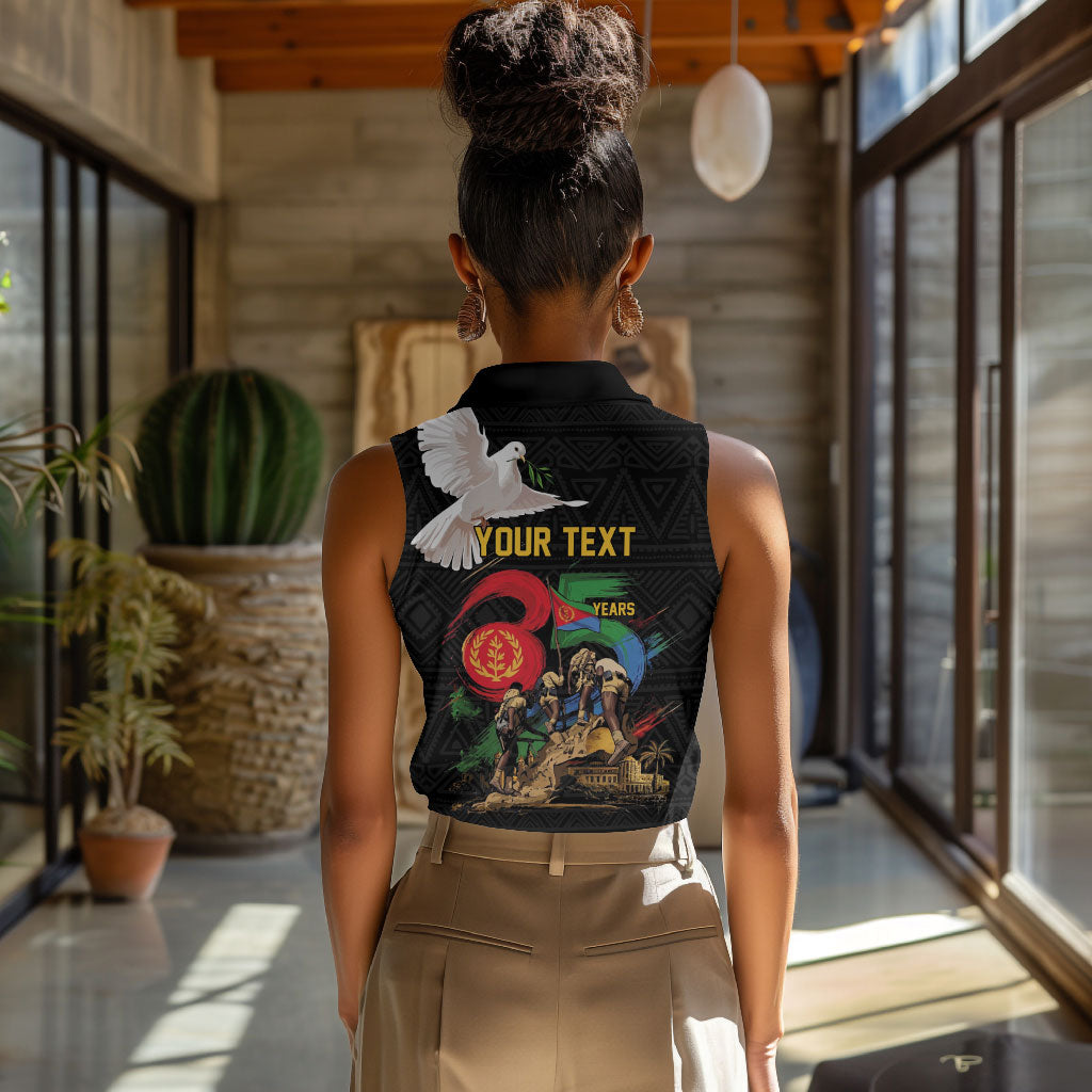 Personalized Eritrea Independence 35 Years Women Sleeveless Polo Shirt Freedom Fighters Heritage