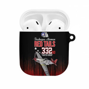 Tuskegee Red Tails Airmen WWII Tribute AirPods Case 332nd Fighter Group - Black