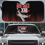 Tuskegee Red Tails Airmen WWII Tribute Auto Sun Shade 332nd Fighter Group - Black