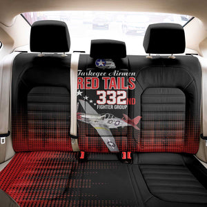 Tuskegee Red Tails Airmen WWII Tribute Back Car Seat Cover 332nd Fighter Group - Black - African Pride