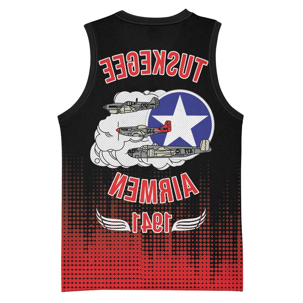 Tuskegee Red Tails Airmen WWII Tribute Basketball Jersey 332nd Fighter Group - Black - African Pride