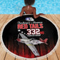 Tuskegee Red Tails Airmen WWII Tribute Beach Blanket 332nd Fighter Group - Black - African Pride