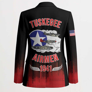 Tuskegee Red Tails Airmen WWII Tribute Blazer 332nd Fighter Group - Black