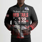 Tuskegee Red Tails Airmen WWII Tribute Bomber Puffer Jacket 332nd Fighter Group - Black