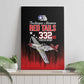 Tuskegee Red Tails Airmen WWII Tribute Canvas Wall Art 332nd Fighter Group - Black - African Pride