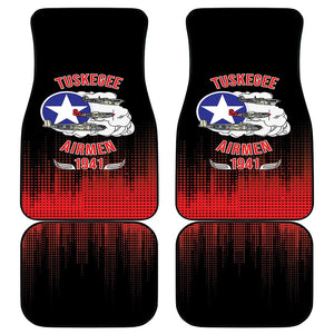 Tuskegee Red Tails Airmen WWII Tribute Car Mats 332nd Fighter Group - Black - African Pride