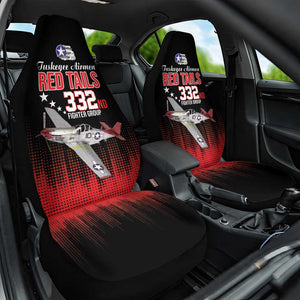 Tuskegee Red Tails Airmen WWII Tribute Car Seat Cover 332nd Fighter Group - Black - African Pride