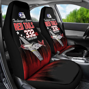 Tuskegee Red Tails Airmen WWII Tribute Car Seat Cover 332nd Fighter Group - Black - African Pride