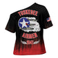 Tuskegee Red Tails Airmen WWII Tribute Cross Shoulder Shirt 332nd Fighter Group - Black