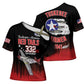 Tuskegee Red Tails Airmen WWII Tribute Cross Shoulder Shirt 332nd Fighter Group - Black