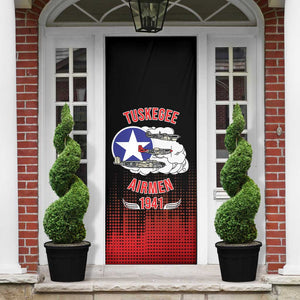 Tuskegee Red Tails Airmen WWII Tribute Door Cover 332nd Fighter Group - Black