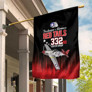Tuskegee Red Tails Airmen WWII Tribute Garden Flag 332nd Fighter Group - Black - African Pride
