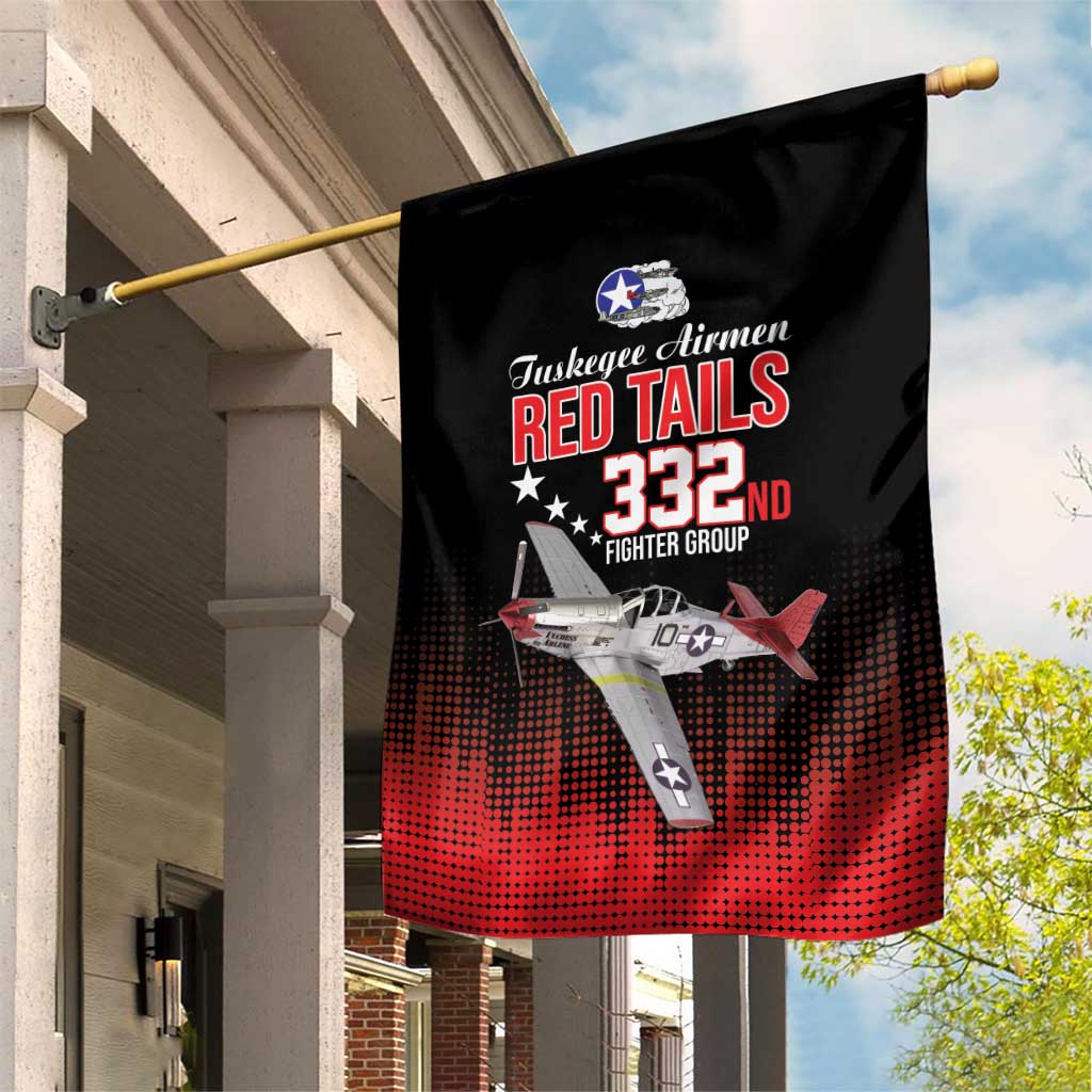 Tuskegee Red Tails Airmen WWII Tribute Garden Flag 332nd Fighter Group - Black - African Pride