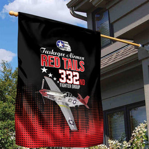 Tuskegee Red Tails Airmen WWII Tribute Garden Flag 332nd Fighter Group - Black - African Pride