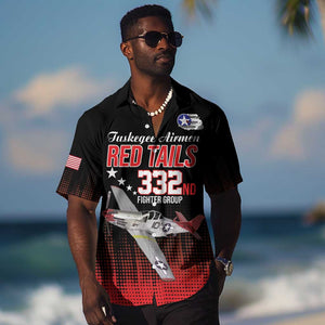 Tuskegee Red Tails Airmen WWII Tribute Hawaiian Shirt 332nd Fighter Group - Black - African Pride