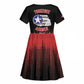Tuskegee Red Tails Airmen WWII Tribute Kid Short Sleeve Dress 332nd Fighter Group - Black - African Pride