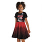 Tuskegee Red Tails Airmen WWII Tribute Kid Short Sleeve Dress 332nd Fighter Group - Black - African Pride