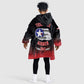 Tuskegee Red Tails Airmen WWII Tribute Kid Wearable Blanket Hoodie 332nd Fighter Group - Black - African Pride