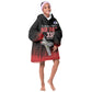 Tuskegee Red Tails Airmen WWII Tribute Kid Wearable Blanket Hoodie 332nd Fighter Group - Black - African Pride