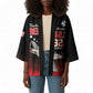 Tuskegee Red Tails Airmen WWII Tribute Kimono 332nd Fighter Group - Black