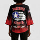 Tuskegee Red Tails Airmen WWII Tribute Kimono Sleeve Blouse 332nd Fighter Group - Black