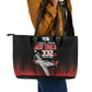 Tuskegee Red Tails Airmen WWII Tribute Leather Tote Bag 332nd Fighter Group - Black - African Pride