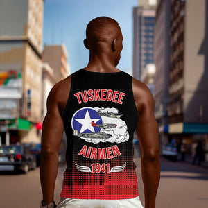 Tuskegee Red Tails Airmen WWII Tribute Men Tank Top 332nd Fighter Group - Black - African Pride