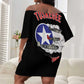 Tuskegee Red Tails Airmen WWII Tribute Off Shoulder Short Dress 332nd Fighter Group - Black - African Pride