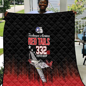 Tuskegee Red Tails Airmen WWII Tribute Quilt 332nd Fighter Group - Black - African Pride