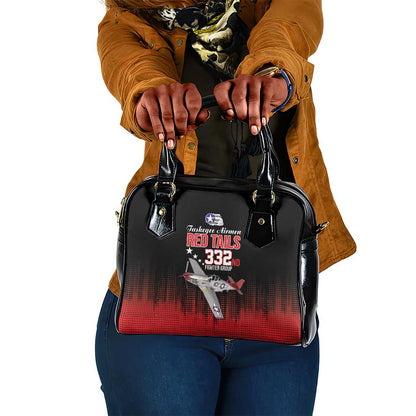 Tuskegee Red Tails Airmen WWII Tribute Shoulder Handbag 332nd Fighter Group - Black - African Pride