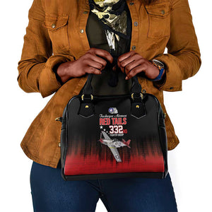 Tuskegee Red Tails Airmen WWII Tribute Shoulder Handbag 332nd Fighter Group - Black - African Pride