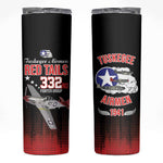 Tuskegee Red Tails Airmen WWII Tribute Skinny Tumbler 332nd Fighter Group - Black - African Pride