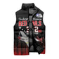 Tuskegee Red Tails Airmen WWII Tribute Sleeveless Puffer Jacket 332nd Fighter Group - Black