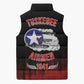 Tuskegee Red Tails Airmen WWII Tribute Sleeveless Puffer Jacket 332nd Fighter Group - Black