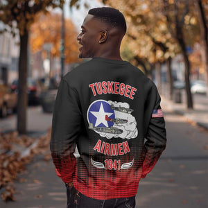 Tuskegee Red Tails Airmen WWII Tribute Sweatshirt 332nd Fighter Group - Black - African Pride
