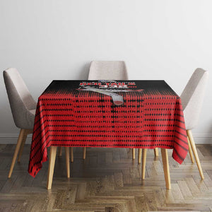 Tuskegee Red Tails Airmen WWII Tribute Tablecloth 332nd Fighter Group - Black - African Pride