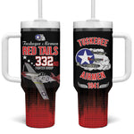 Tuskegee Red Tails Airmen WWII Tribute Tumbler With Handle 332nd Fighter Group - Black - African Pride