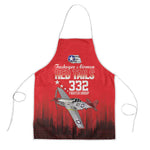 Tuskegee Red Tails Airmen WWII Tribute Apron 332nd Fighter Group - Red