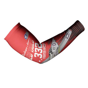 Tuskegee Red Tails Airmen WWII Tribute Arm Sleeves 332nd Fighter Group - Red