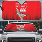 Tuskegee Red Tails Airmen WWII Tribute Auto Sun Shade 332nd Fighter Group - Red