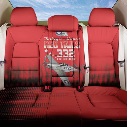 Tuskegee Red Tails Airmen WWII Tribute Back Car Seat Cover 332nd Fighter Group - Red - African Pride