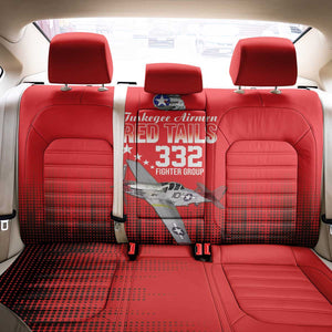 Tuskegee Red Tails Airmen WWII Tribute Back Car Seat Cover 332nd Fighter Group - Red - African Pride