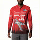 Tuskegee Red Tails Airmen WWII Tribute Button Sweatshirt 332nd Fighter Group - Red
