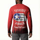Tuskegee Red Tails Airmen WWII Tribute Button Sweatshirt 332nd Fighter Group - Red