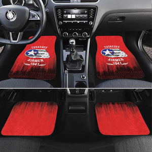 Tuskegee Red Tails Airmen WWII Tribute Car Mats 332nd Fighter Group - Red - African Pride